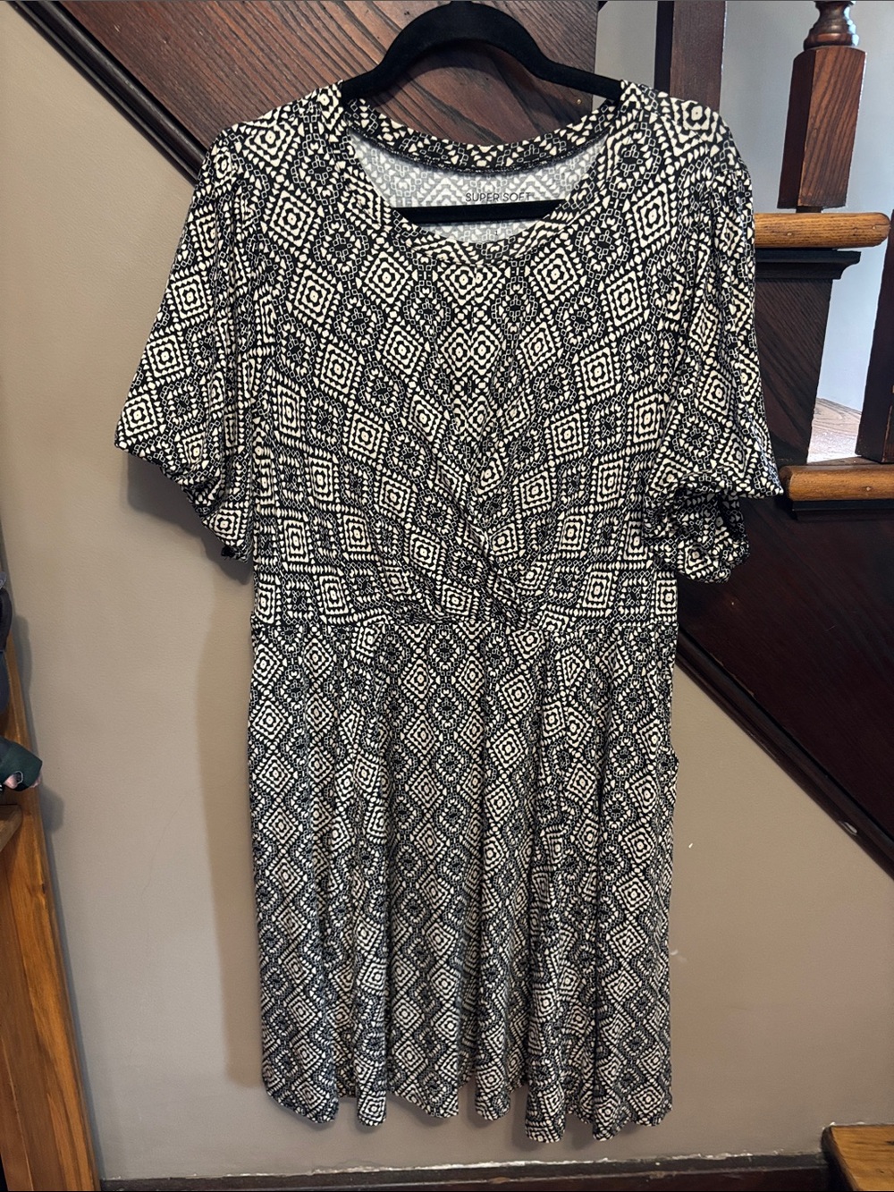 torrid Black & White Geometric Midi Dress